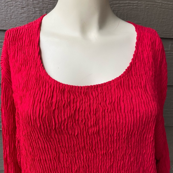 Vintage Timely Trends Red Women’s blouse top tunic Holiday Valentine Day size 16 - Picture 10 of 10